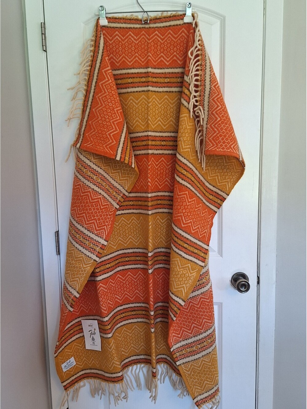 vintage 1970s Faribo "Mesa" wool throw blanket NWT 50 x 60